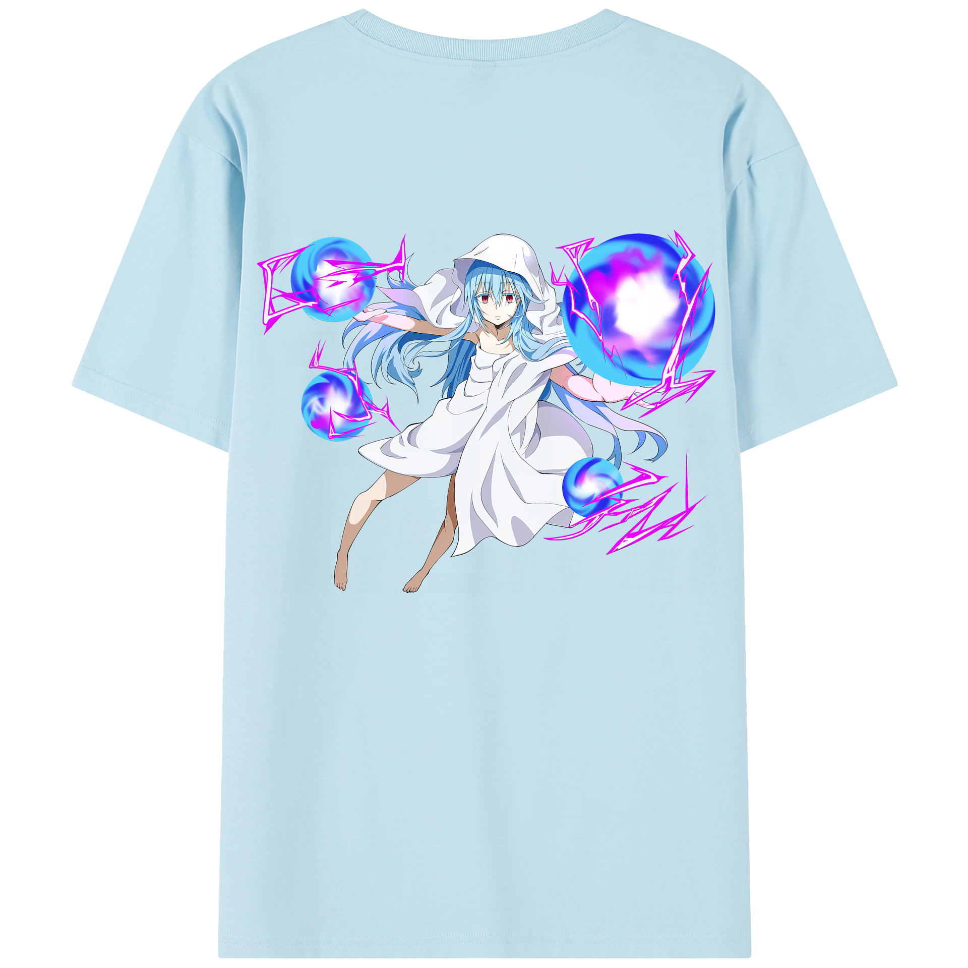 （画像用） 転スラ Regarding Reincarnated to Slime 綿100％半袖Tシャツ（背面プリント）